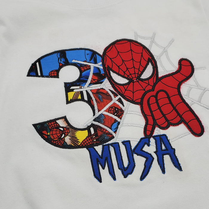 Custom Birthday T-Shirt (Embroidered Front and Back)